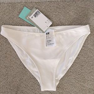NWT H&M white bikini bottom size 4